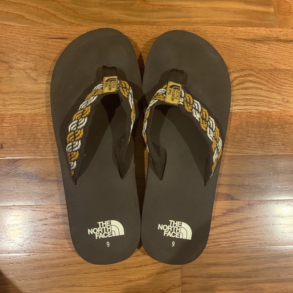 North Face Pattern Flip Flops